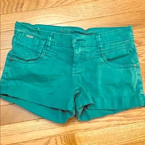 Green shorts